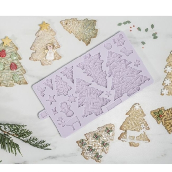 Silicone Mould - Wicker Christmas Trees